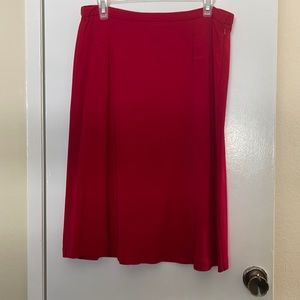 CASLON Red knit skirt with side zip